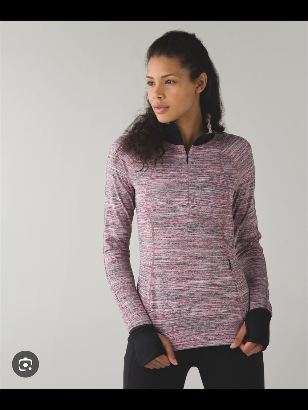 Lululemon Runderful Half Zip Space-Dye Camo Berry Pullover
